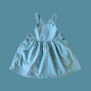 Vintage Rainbow Tag Gymboree Summer Plaid Gingham Dress, Size 2T/3T
